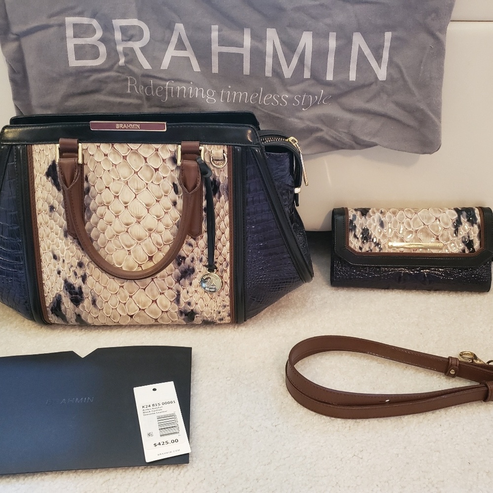 Brahmin Arden Satchel & Matching Wallet 01-380